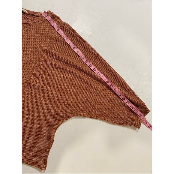 Peach Love California Rust Knit Oversized Sweater Women’s Made in USA - Picture 7 of 7